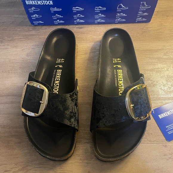 RARE Birkenstock Madrid Big Buckle Rivet Logo Sandals - Picture 5 of 11
